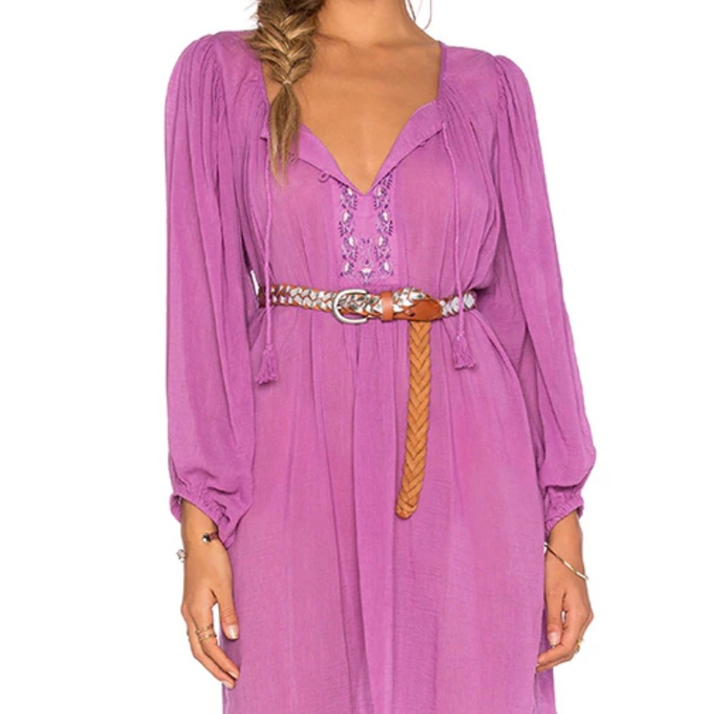 Spell & the Gypsy Collective Wild Orchid Smock Dress Mauve sz S